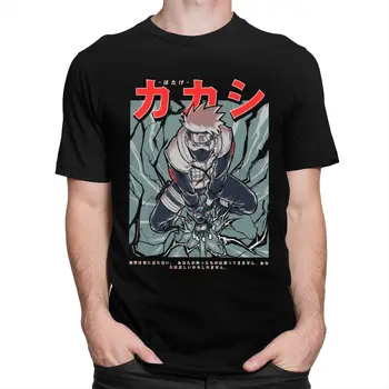 Kakashi Hatake Marškinėlius Vyrams Medvilnės, Anime, Manga Sharingan Tee Marškinėliai trumpomis Rankovėmis Vasarą Naruto Ninja T-marškinėliai, Drabužiai Merch