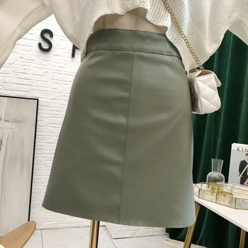 Kalnų krištolas grandinės kutais padalinta sijonas aukštu juosmeniu-line Mini suknelė 2020 m. Rudens Mados Naujas sijonas Moterims Streetwear