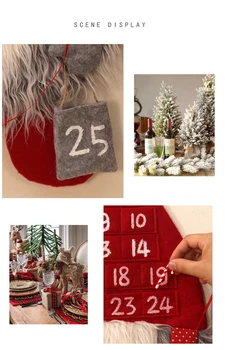 Kalėdinis Advento Kalendorius Miško Vyras Ne-audiniai, Modeliavimas, Plaukų Namo Kambarį, Durų Sienos Šalis Pakabukas Papuošalai