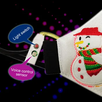 Kalėdų Balso Aktyvuota Flash Žėrintis Kaukė Reguliuojamas Žėrintis Facemask Led Mascarillas Mados Burnos Kaukę Šalies Accessories 1PC