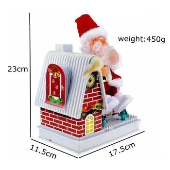 Kalėdų Dekoro Santa Claus Elektros Dainuoti Ornamentu Žaislai Su Linksmais Šviesos Apdailos Ir Dekoro Švietimo Lėlės Šalies 2019 Naujas