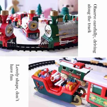 Kalėdų Elektros Geležinkelių Automobilių Mažas Traukinio Žaislų Vaikų Elektrinių Automobilių Berniukų Švietimo Automobilių Žaislas Kalėdų W6H6