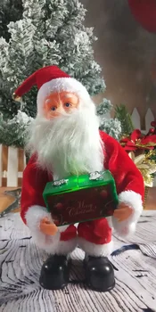 Kalėdų Lėlės Music Box Elektros Muzikiniai Žaislai, Kalėdų Senelio Lėlės Vaikams Dovanų LED Šviesos Elektros Šokių Muzikos Kalėdų Senelio Lėlės