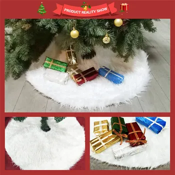 Kalėdų Medžio Sniego Sijonai Baltos Dekoracijos Kalėdų Medžio Dekoro Linksmų Kalėdų Prekių Naujųjų Metų Namo Lauko Dekoras