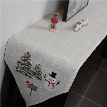 Kalėdų snaigės, sniego trimatis siuvinėjimo Europos stačiakampio stalo kilimėlis Helovinas stalo runner