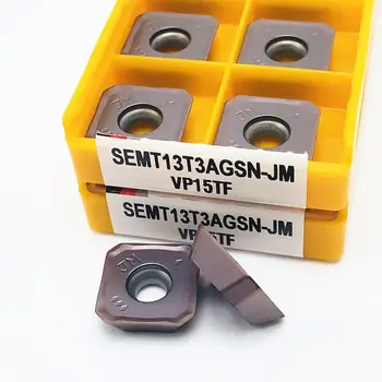 Karbidas įterpti SEMT13T3AGSN JM VP15TF kokybės tekinimo aikštėje CNC plokštumos frezavimo įterpti dalys įrankis SEMT 13T3 tekinimo įrankis
