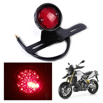 Karšto Pardavimo Motociklo LED Retro Red Galiniai Stabdžiai stabdžių Žibintas, Lempa W/ Licencijos Plokštės tvirtinimas Harley Honda Suzuki Chopper Bobber