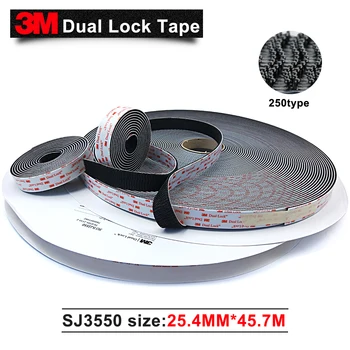 Karšto pardavimo skatinimo 3M dual lock elementus dvipusis juoda juosta atspari vandeniui akrilo lipni juosta 1in * 50 metrų parduodamas