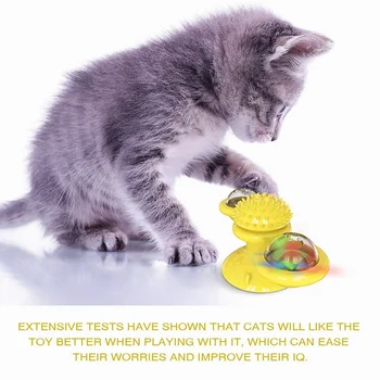 Katė Žaislas Besisukančios Vėjo Malūno Ratas, Juokingi Kačių Žaislas Ratas, Braižymo Niežulys Kačių Šepetys Plastikinis