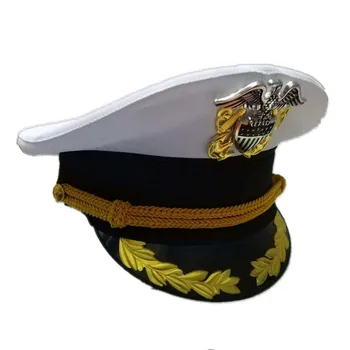 Kilnus JAV Karinio Laivyno White Hat jav Kariuomenės Pareigūnas Bžūp Cosplay Erelio Emblema Helovinas Kalėdų Dovana