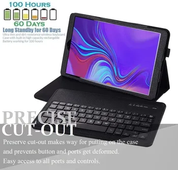 Klaviatūra Samsung Galaxy Tab 10.5 2018 Modelis SM-T590 SM-T595 Nuimamas Wireless Keyboard Cover Tab 10.1 8