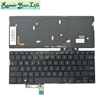 Klaviatūra su foniniu apšvietimu UX331 Pakeisti klaviatūras ASUS zenbook UX331FN UX331U UX 331 JT FA JAV anglų juoda nešiojamas Varžtas nustatyti pardavimas