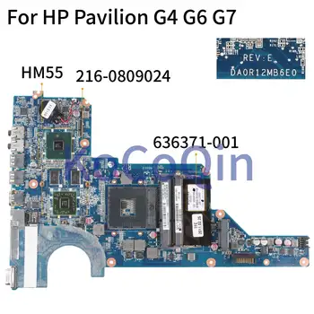 KoCoQin nešiojamojo kompiuterio Plokštę HP Pavilion G4 G4-1000 G6-1000 G7 Mainboard 636371-001 636371-501 HM55 DA0R12MB6E0 216-0809024