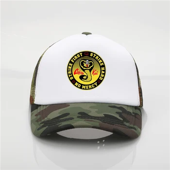 Kobra Ka Karate Kid Filmas Vyrų kepurę hombre camiseta spausdinti hip-hop skrybėlę Vyrų ir Moterų Mados Vasaros Saulės Skrybėlę Pora Lauko Skrybėlę