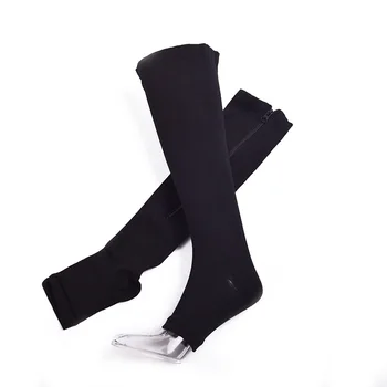 Kojos Korektorius Moterims Suspaudimo Puskojinės Slim Miegančioji Gražuolė Kojos Formos Deginti Riebalus Užtrauktukas Kojinės Kelią Venų Sveikatos Priežiūros