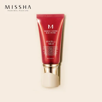 Korėjos Kosmetika Missha M Perfect BB Kremas #21 (Šviesiai Smėlinė) Makiažas Bazės BB Kremai - 50ml