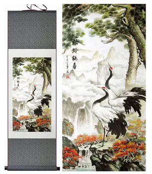 Krano tapybos Kinų Meno Tapybos Namų Biuro Apdailos Kinijos pažymėkite tapybos krano paintingPrinted tapyba