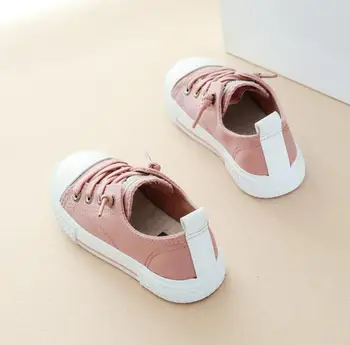 Kvėpuojantis vaikų drobė batai 2019 m. pavasarį naujas Saldainių spalvų vaikai sportbačiai Patogus, neslidus berniukai atsitiktinis merginos butai batai