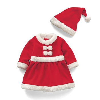 Kūdikių Berniukų mielas Kalėdų Rompers Infantil Jumpsuits+Hat nustatyti Bamblys Merginos Naujųjų Metų Kostiumas Vaikams Drabužių 0-2Y