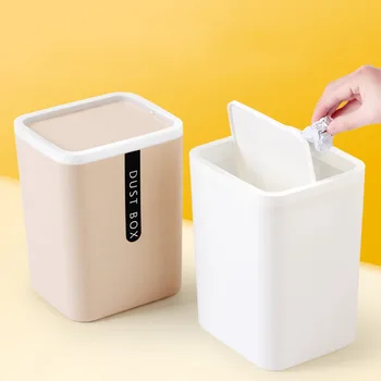Kūrybos Mini Smulkių Šiukšlių Dėžę Darbalaukio Šiukšlių Krepšys Namų Stalo Plastikiniai Biuro Reikmenys Šiukšliadėžės Sumetami Į Šiukšlių Konteinerį Įvairenybės Barelį Dėžutę