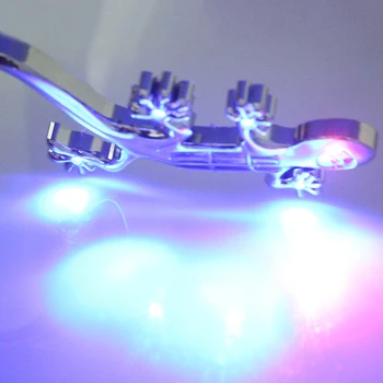 LEADTOPS 1pcs Universalus Saulės Gecko Karalius Įspėjamoji Lemputė Didelis Ryškus LED Lempos Automobilių Lipdukas 3D Lipdukai J