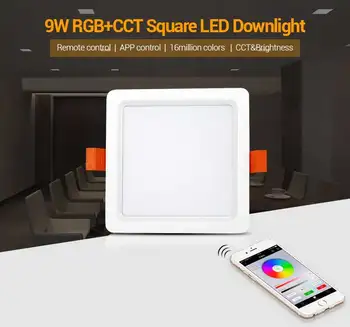 LED Downlight 9W RGB BMT Lubų Šviesos WIFI 2.4 G Nuotolinio Valdymo 16 Milijonų Spalvų Aikštėje, Prožektoriai, Lempos AC85-265V FUT064