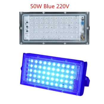 LED Jodo tungste lempos aukštis galia 50W RGB Raudona Mėlyna Šilta AC : 220V Potvynių Šviesos Prožektorius Refletor Lauko Apšvietimas Reklama