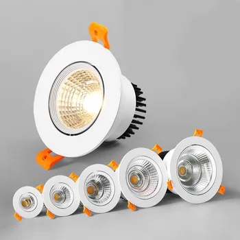LED Lubų Nišoje šviesos 5W 9W 12W LED Downlight Kampas Reguliuojamas Vietoje Šviesos AC85-265V led žibintai namų patalpų lempos