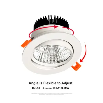 LED Lubų Nišoje šviesos 5W 9W 12W LED Downlight Kampas Reguliuojamas Vietoje Šviesos AC85-265V led žibintai namų patalpų lempos