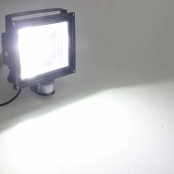 LED Potvynių Šviesos 10W 20W 30W 50W PIR Lauko Potvynių Šviesos diodų (LED atspari Vandeniui IP65 Lempos 110V, 220V, Prožektorius su Judesio davikliu