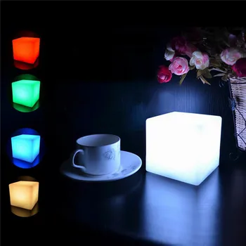 LED Spalvinga Keičiasi Nuotaika Kubeliai Naktį Švyti Lemputė Šviesos Įtaisą Gizmo Namų Dekoro Romantiškas Apšvietimas 7 Spalvų