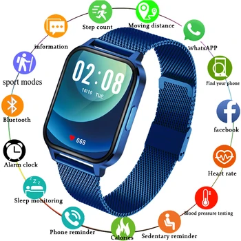 LIGE 2020 Naujas Pilnas Touch Screen Smart Watch Vyrų smartwatch Mens IP68 Vandeniui Sporto Stebėti Širdies ritmą, Kraujo Spaudimą Stebėti