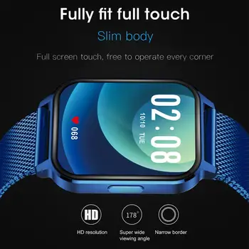 LIGE 2020 Naujas Pilnas Touch Screen Smart Watch Vyrų smartwatch Mens IP68 Vandeniui Sporto Stebėti Širdies ritmą, Kraujo Spaudimą Stebėti