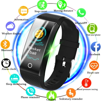 LIGE Nauja Fitneso Smart Watch Vyrai Moterys Pedometer Širdies ritmo Monitorius Vandeniui IP67 Veikia Sporto Smart Apyrankės, Skirta 