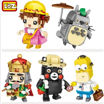 LOZ Mini Blokai Qute Animacinių filmų Kumamon Modelio Švietimo Žaislas Mažiems Anime brinquedos Vaikai Statybinės Plytos Mergina Dovanos 1463