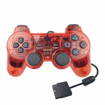 Laidinio Gamepad Skaidri Raudona/violetinė/sidabrinė/juoda Žaidimų Valdiklis Rankena Tinka PS2 PS1 Žaidimų Įrenginiuose lietimui jautriais