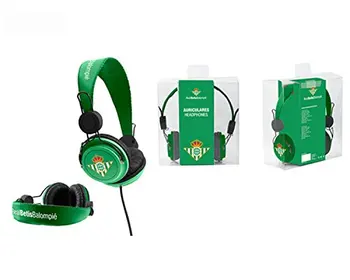 Laisvų rankų įranga šalmas R. BETIS Žalia, ausinių su laidu, oficialus produktas Betis.