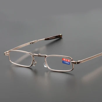 Lankstymo skaitymo akiniai metalo viso kadro-ultra plonas objektyvas skaitymo akiniai mados, vyrai ir moterys, skaitymo akiniai dioptrijomis 1.0-4.0