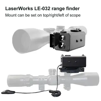 LaserWorks LE032 700 metrų Metalo Lydinio, Lazerinis tolimatis tipo Riflescope Mate su laikikliu Windage levation kolonėlė