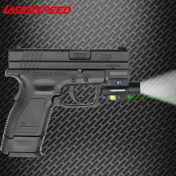 Laserspeed Taktinis Pistoletas Šviesos 450LM su Glock 19 Lazerio Compact Pistoletas Žibintuvėlis Lazerio Combo