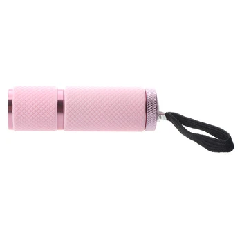 Lauko Mini Rožinės spalvos Guma Padengtas 9-LED Žibintuvėlį, Fakelą Dropshipping