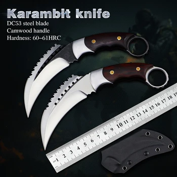 Letena peilį karambit peilis CS GO taktinis knive DC53 fiksuotu peilis lauko EDC peilis įrankiai, peiliai, medžiokliniai peiliai, išgyvenimo