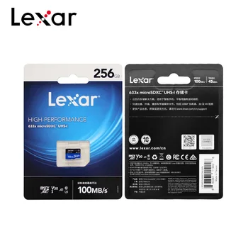 Lexar 633x Originalus Atminties Kortele 256 GB Didelės Spartos 95MB/S 128GB 32GB Class 10 64GB Micro SD Kortelę U3 V30 UHS-I 633x TF Kortelę (Microsd)