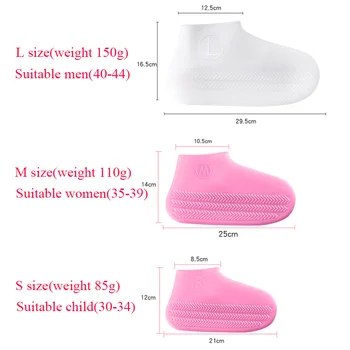 Lietaus batai unisex apsaugos batų apima dydis 30-44 silikono batų apima elastinga sneaker bateliai padengti