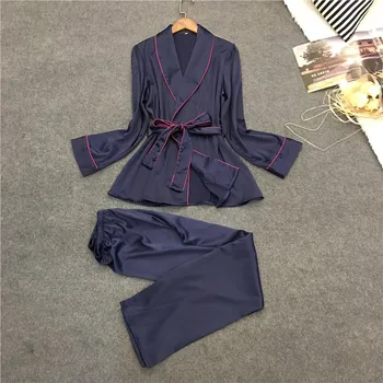 Lisacmvpnel Ilgai Stiliaus Minkštas Kvėpuojantis Moterų Pižama Viskozė Atsitiktinis Moterų Pajama nustatyti Twinset Moterų Homewear