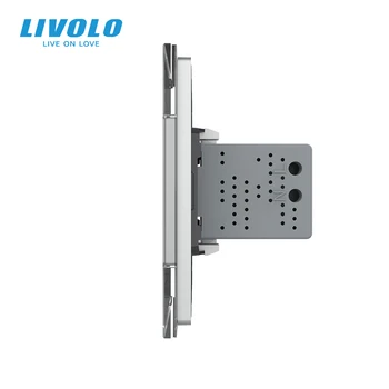 Livolo UK standartas Sienos USB įkrovimo Lizdas, USB kištukai,2.1 einamosios, Naujo Stiliaus Krištolo Stiklo Skydelis, 3colors pasirinkimas