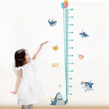Louyun Banginis modelis, vaikų ūgio matavimo sienų lipdukai dekoratyvinis dažymas mielas durų lipdukai namų puošybai