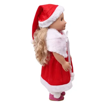 Lėlės drabužių Kalėdų dress žaislas priedai 18 colių Mergina lėlės ir 43 cm kūdikių lėlės dovana vaikui c646