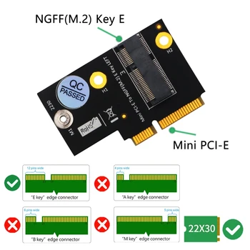 M. 2 NGFF Klavišą E iki Pusės-Dydis Mini PCI-E Adapterį Konverteris WiFi6 AX200 9260
