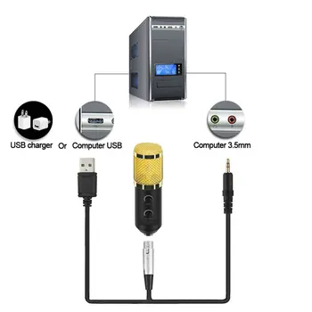 MK F100TL Mikrofonas Skirtas (USB + 3,5 mm), Dvigubas Kabelių instaliavimo ryšys garso plokštė Sumažinti foninį triukšmą